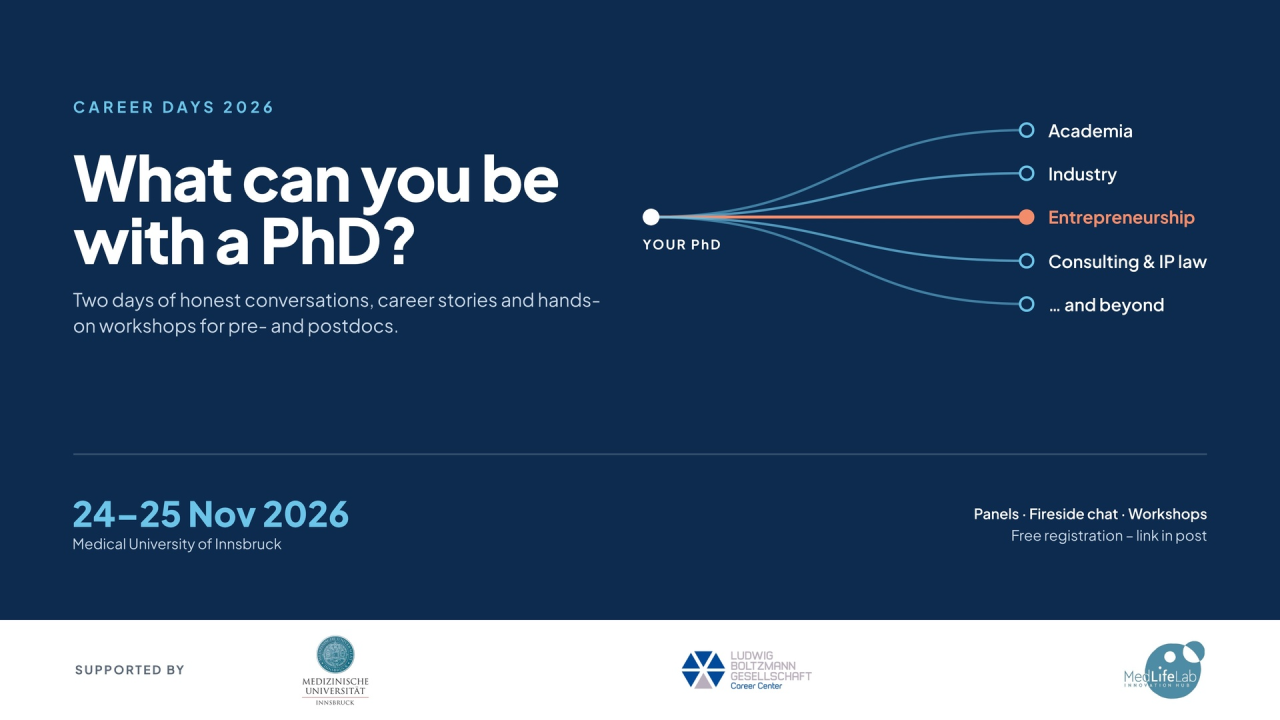 Career Days 2026 at Medical University of Innsbruck